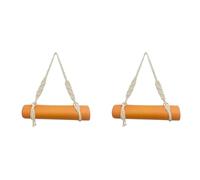 Giwnhvx Lot de 2 sangles de transport pour tapis de yoga faites à la main en macramé - Sangle d'épaule réglable pour tapis de yoga, pilates, exercice de fitness