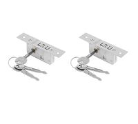 Giwnhvx Lot de 2 serrures de porte coulissante en alliage avec cadre en verre robuste