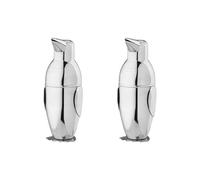 Giwnhvx Lot de 2 shakers à cocktail en acier Motif pingouin