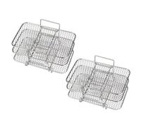 Giwnhvx Lot de 2 supports de friteuse à air comprimé pour friteuse à air comprimé multicouche double panier pièces en acier inoxydable