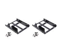 Giwnhvx Lot de 2 supports en métal double couche SSD 2,5 à 3,5" pour disque dur SSD