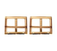 Giwnhvx Lot de 2 supports pliables pour livre de recettes, cadre en bois, support de lecture pour tablette, PC