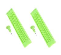 Giwnhvx Lot de 2 tableaux d'écriture en braille à 4 lignes 28 cellules avec stylet portable pour pratique des aveugles