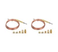 Giwnhvx Lot de 2 thermocouples universels pour cuisinière à gaz avec 10 écrous de rechange pour brûleur à gaz