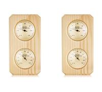 Giwnhvx Lot de 2 thermomètres et hygromètres en bois pour sauna 2 en 1, mesure de l'humidité et de la température pour la maison, la famille, l'hôtel, la salle de sauna