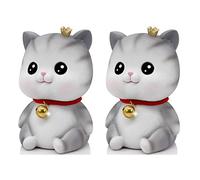 Giwnhvx Lot de 2 tirelire mignonnes pour chats, yeux ouverts