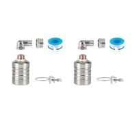 Giwnhvx Lot de 2 valves à flotteur d'eau de 1,27 cm à 1,9 cm, en acier inoxydable 304 entièrement automatique pour contrôle du niveau d'eau