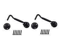 Giwnhvx Lot de 2 verrous de porte de grange de 10,2 cm en acier inoxydable avec vis de montage, loquet de verrouillage de porte pour porte coulissante
