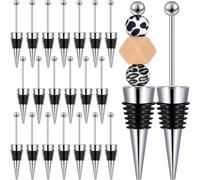 Giwnhvx Lot de 20 bouchons de vin en perles pour décoration de bouteille de vin, bouchons de vin en alliage réutilisables, faciles à installer, faciles à utiliser