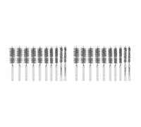 Giwnhvx Lot de 20 brosses d'alésage en acier inoxydable de différentes tailles avec tige hexagonale de 6,35 mm pour perceuse