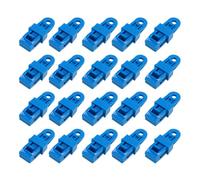 Giwnhvx Lot de 20 clips de fixation pour tente de camping en plein air - Crochets coupe-vent - Bleu - Facile à installer