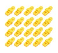 Giwnhvx Lot de 20 clips de fixation pour tente de camping en plein air, crochets coupe-vent pour tente - Jaune - Facile à installer