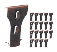 Giwnhvx Lot de 20 crochets à brique en métal bronze rouge pour accrocher à l'extérieur, cintres muraux robustes pour briques de 5,3 cm à 6,5 cm de haut