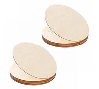 Giwnhvx Lot de 20 disques ronds en bois brut pour travaux manuels, centres de table, décorations de Noël 10,2 cm