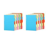 Giwnhvx Lot de 20 intercalaires A6 en feuille de papier, intercalaires perforés, intercalaires à onglets pour bloc-notes, planificateur