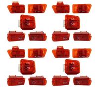 Giwnhvx Lot de 20 interrupteurs pour indicateurs de direction de moto - Bouton d'avertisseur acoustique et de proximité pour scooter Gy6 50 cc 125 cc 150 cc Af17 Af18 Rouge