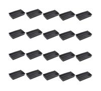 Giwnhvx Lot de 20 moules rectangulaires antiadhésifs pour mini tarte, mini tarte, moule à tarte, moule à quiche antiadhésif, poêle à pizza robuste
