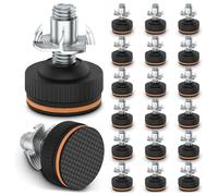 Giwnhvx Lot de 20 niveleurs réglables pour meubles avec protections de sol, pieds de nivellement robustes de 0,95 cm avec coussinets en caoutchouc, niveleurs de pieds