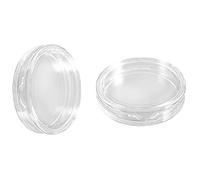 Giwnhvx Lot de 20 petites boîtes à monnaie en plastique transparent, 10 pièces de 23 mm et 10 pièces de 35 mm