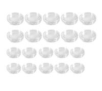 Giwnhvx Lot de 20 petites boîtes à monnaie en plastique transparent 18 mm et 35 mm