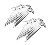 Giwnhvx Lot de 20 piquets de tente robustes en métal de 18 cm de long pour camping/tonnelle/tente/auvents