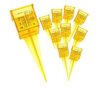Giwnhvx Lot de 20 Pluviomètre Réutilisable pour Jardin, Compteur pour Arroseur, Compteur pour Pelouse Jaune Brillant, Outil pour mesurer l'eau en plein air,