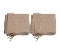 Giwnhvx Lot de 20 sacs à vin en toile de jute avec cordon de serrage 35,6 x 16,5 cm