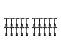 Giwnhvx Lot de 20 supports de panneau réglables en plastique à clipser, double clips rotatifs réutilisables, étiquettes de prix pour magasin