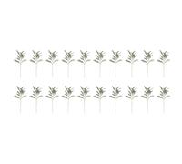 Giwnhvx Lot de 20 tiges d'oreilles en faux agneau - Feuilles artificielles pour maison, mariage, loisirs créatifs