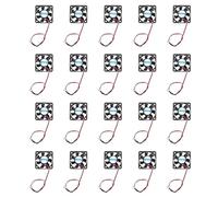 Giwnhvx Lot de 20 ventilateurs de refroidissement sans balais 50 mm x 50 mm x 10 mm CC 12 V 0,1 A 2 broches