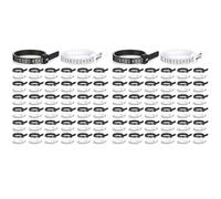Giwnhvx Lot de 200 pièces Réutilisable Taille du Doigt Calibre Mesure Ring Sizer Outil de Mesure en Plastique USA Blanc et Noir