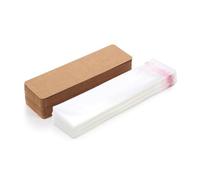 Giwnhvx Lot de 200 pochettes transparentes auto-adhésives pour marque-pages en papier kraft facile à utiliser