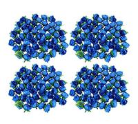 Giwnhvx Lot de 200 roses artificielles de 3 cm de hauteur pour décoration de mariage Bleu marine
