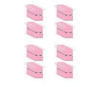 Giwnhvx Lot de 200 trousses de maquillage en plastique avec cordon de serrage Rose Taille M