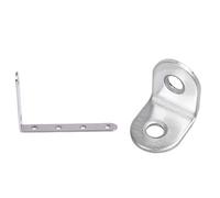 Giwnhvx Lot de 21 équerres d'angle pour étagère : 1 pièce 125 x 75 mm en forme de L en acier inoxydable et 20 pièces 20 mm x 20 mm 90 degrés