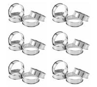 Giwnhvx Lot de 24 anneaux de tarte double laminé, anneaux de muffins anglais ensemble de bagues professionnelles