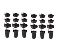 Giwnhvx Lot de 24 bacs perforés avec crochets et boucles, assortiment d'accessoires de rangement, système de rangement d'outils