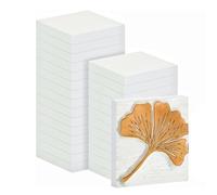 Giwnhvx Lot de 24 blocs de sculpture en caoutchouc linoléum pour la gravure, la fabrication de timbres, les loisirs créatifs, blanc