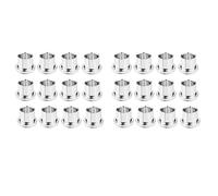 Giwnhvx Lot de 24 capuchons de protection plaqués rhodium pour prise de court-circuit, prise phono, blindage, cache de protection de prise, argenté
