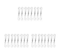 Giwnhvx Lot de 24 crochets pivotants avec double clip rotatif pour Spinner, Windock, mangeoires pour oiseaux, carillon éolien Crystal Twisters Party