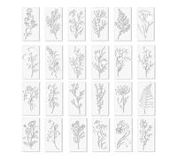 Giwnhvx Lot de 24 feuilles à colorier pour fleurs sauvages, pétales de fleurs, travaux manuels, feuilles, art mural, porte, toile, décoration d'intérieur