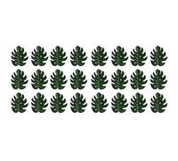 Giwnhvx Lot de 24 feuilles de palmier tropicales artificielles pour décoration de table de mariage hawaïen Taille S