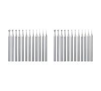 Giwnhvx Lot de 24 fraises rondes en forme de boule - Tige de 1,9 cm pour fabrication de bijoux - Embouts de gravure en forme de boule ronde