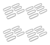 Giwnhvx Lot de 24 moules à gâteau ovales en acier inoxydable pour gâteau et décoration de gâteau
