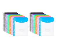 Giwnhvx Lot de 24 pochettes perforées A4 en plastique - 11 trous extensibles