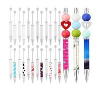 Giwnhvx Lot de 24 stylos à bille à sublimation à encre noire métallique pour transfert de chaleur, fournitures scolaires, faciles à installer, faciles à utiliser