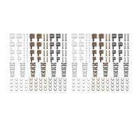 Giwnhvx Lot de 240 curseurs de fermeture éclair en métal, 4 tailles de curseurs inférieurs de fermeture éclair, kit d'outils de réparation