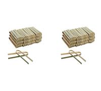 Giwnhvx Lot de 240 mini pinces jetables en bambou, 10,2 cm, respectueuses de l'environnement, mini ustensiles jetables en bambou