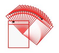 Giwnhvx Lot de 25 dossiers de 22,9 x 30,5 cm, pochettes effaçables à sec pour enseignants, travail, salle de classe, fournitures d'organisation faciles à installer