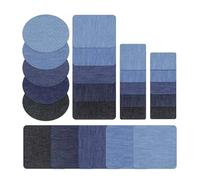 Giwnhvx Lot de 25 patchs thermocollants pour réparations de vêtements, patchs pour jeans à coudre à l'extérieur ou à repasser avec kit pour jeans.